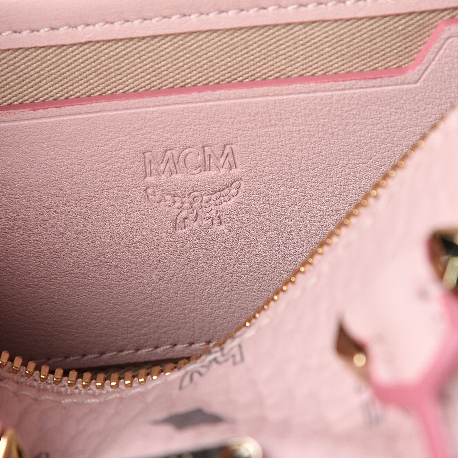 MCM Visetos Mini Essential Boston Powder Pink 6 of 9