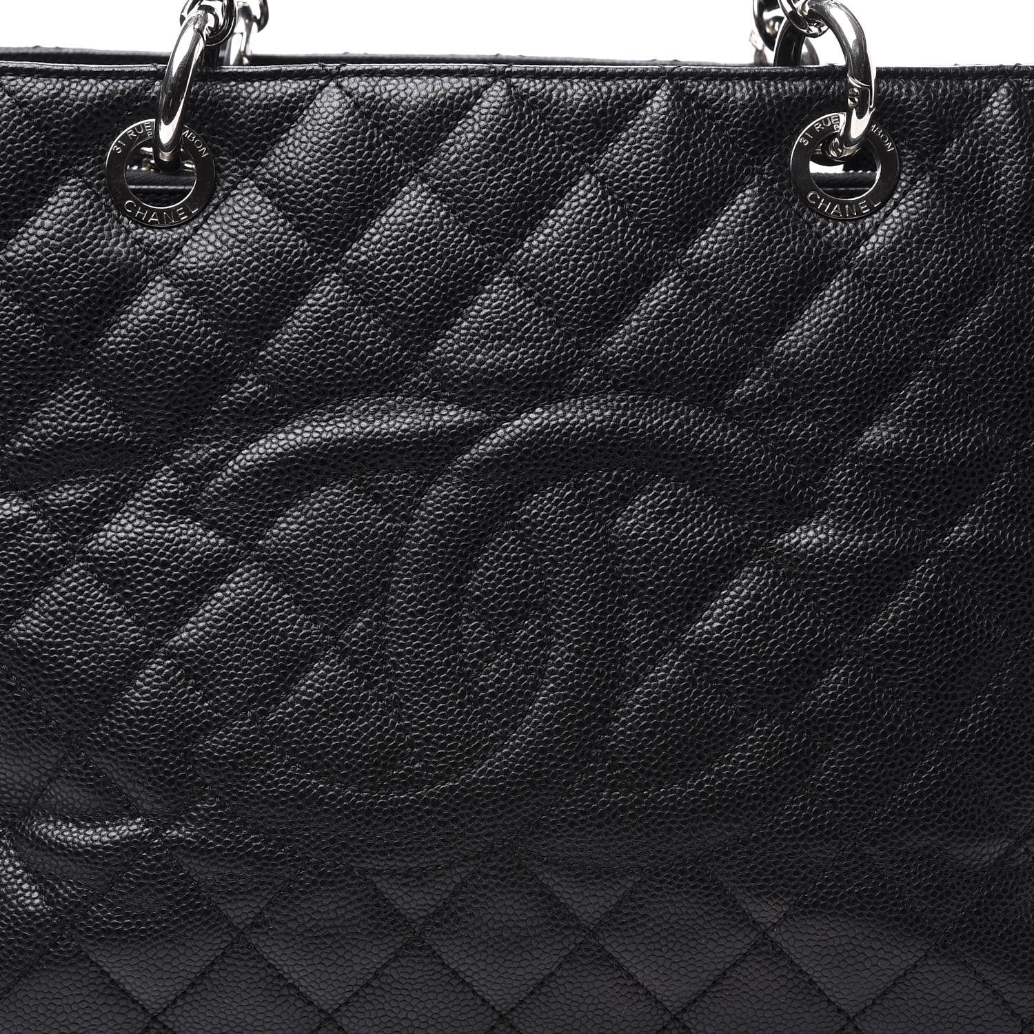Chanel Caviar Quilted Grand Shopping Tote GST Black 14 of 15