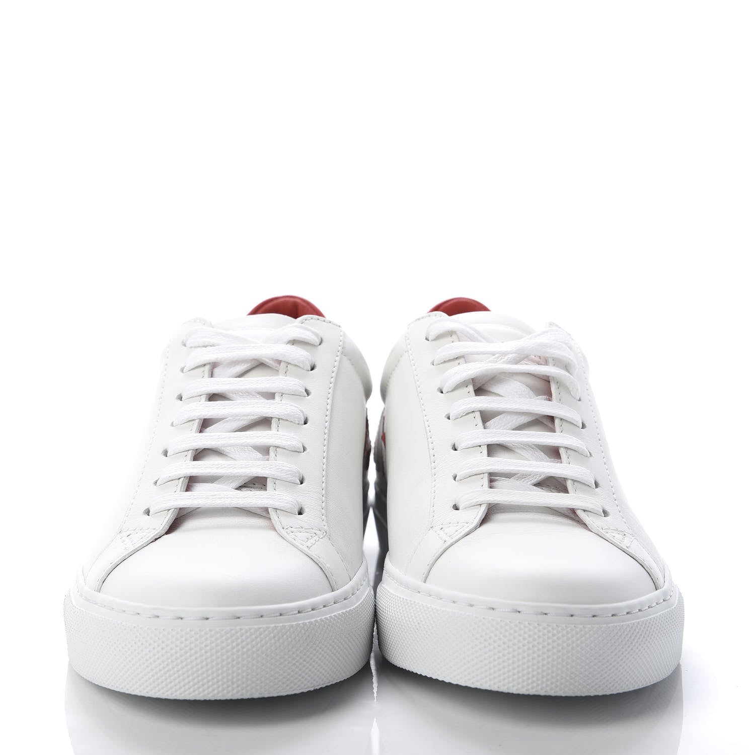 Givenchy Calfskin Reverse Logo Womens Urban Street Sneakers 36.5 White Red 2 of 10
