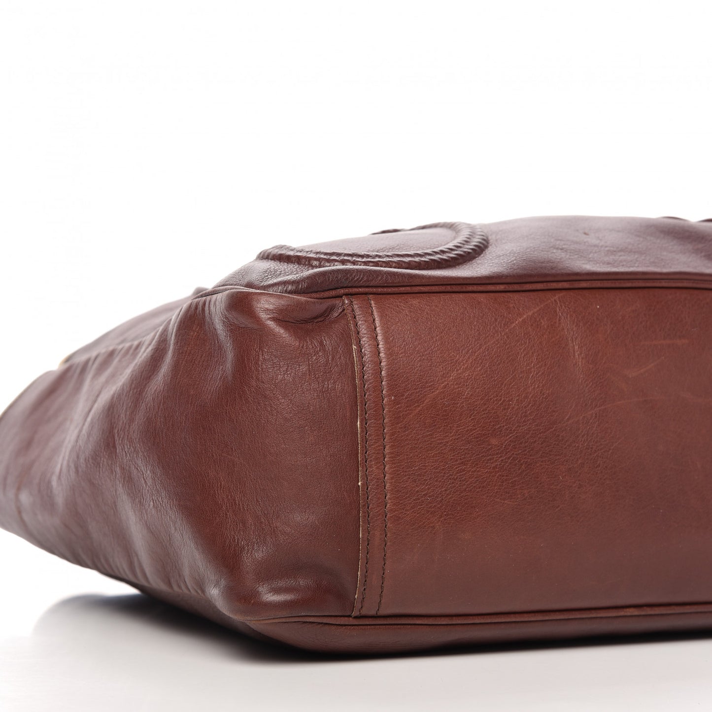 Calfskin Charms Tote Bag Brown