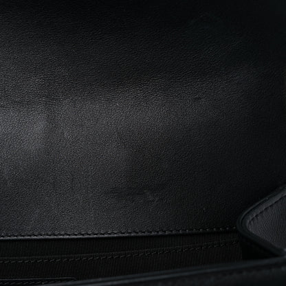 Chanel Calfskin Medium Boy Logo Top Handle Flap Black 12 of 15