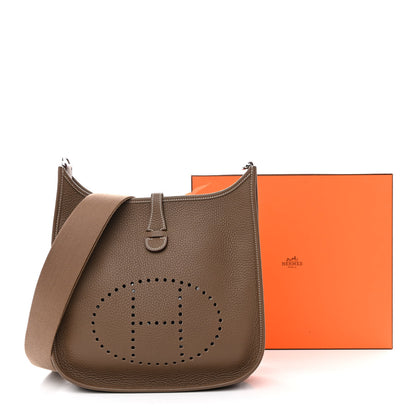 Hermes Taurillon Clemence Evelyne III PM Etoupe 11 of 11
