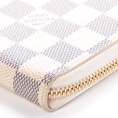 Louis Vuitton Damier Azur Clemence Wallet Rose Ballerine 9 of 11