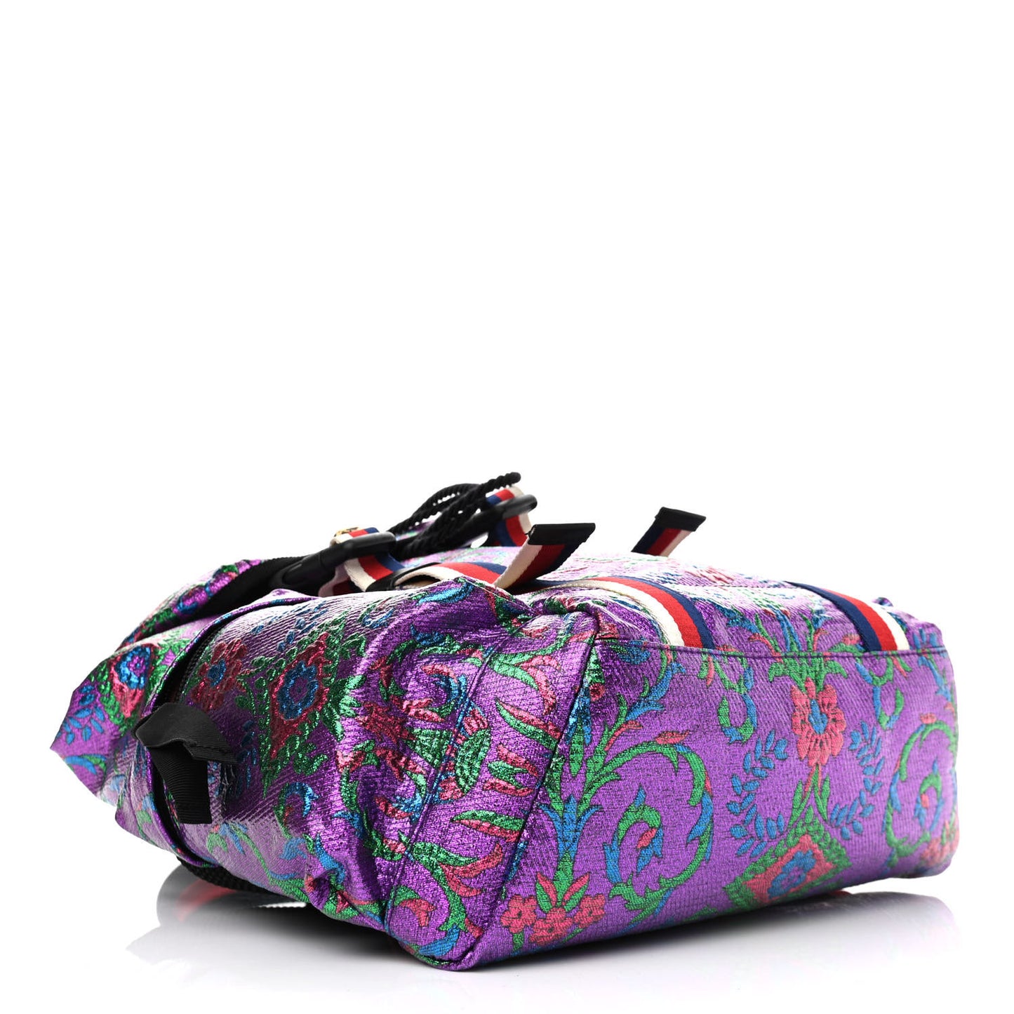 Brocade Web Small Double Buckle Backpack Multicolor