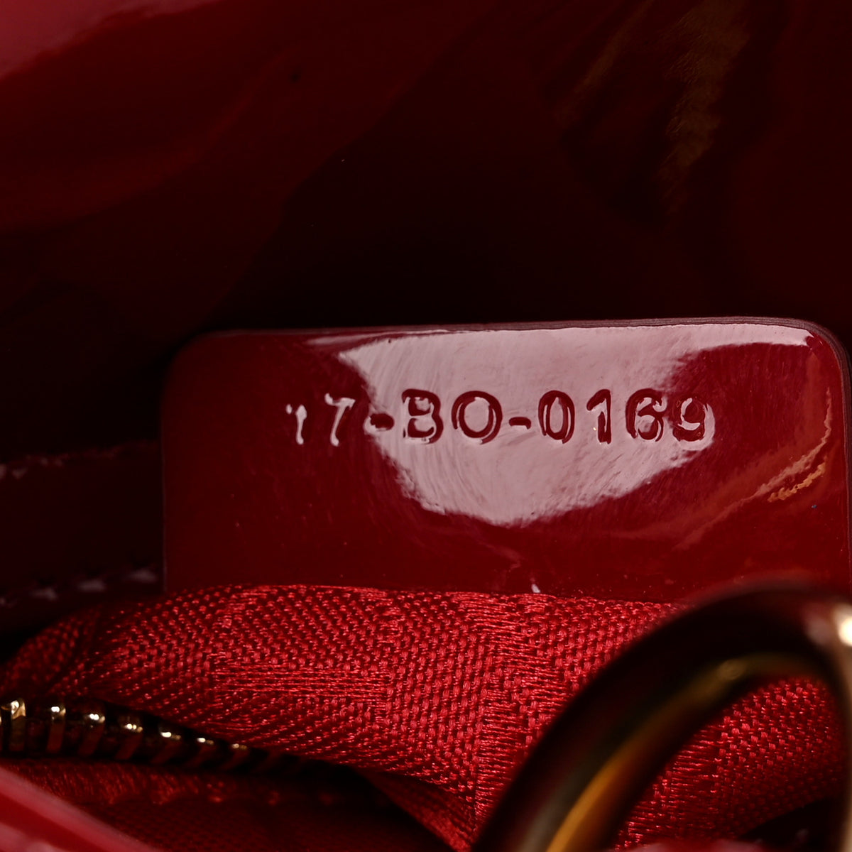 Christian Dior Patent Cannage Mini Lady Dior Red 7 of 10