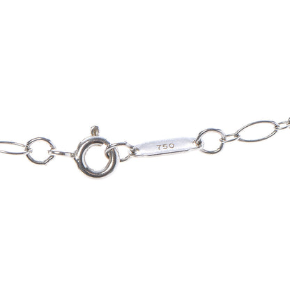 Tiffany 18K White Gold Diamond Mini Heart Key Charm Pendant Link Necklace 5 of 7