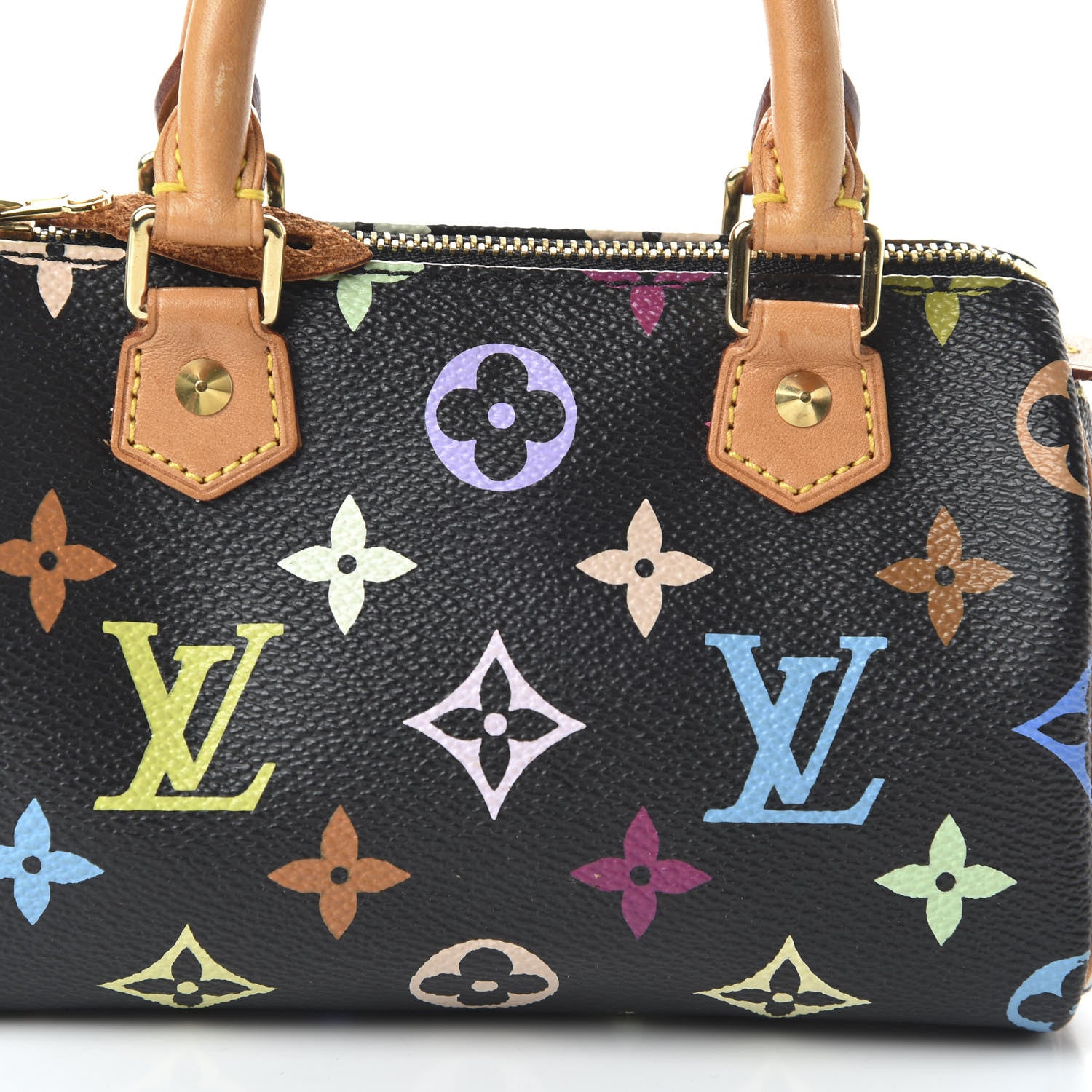 Louis Vuitton Monogram Multicolor Mini Sac HL Speedy Black 8 of 8