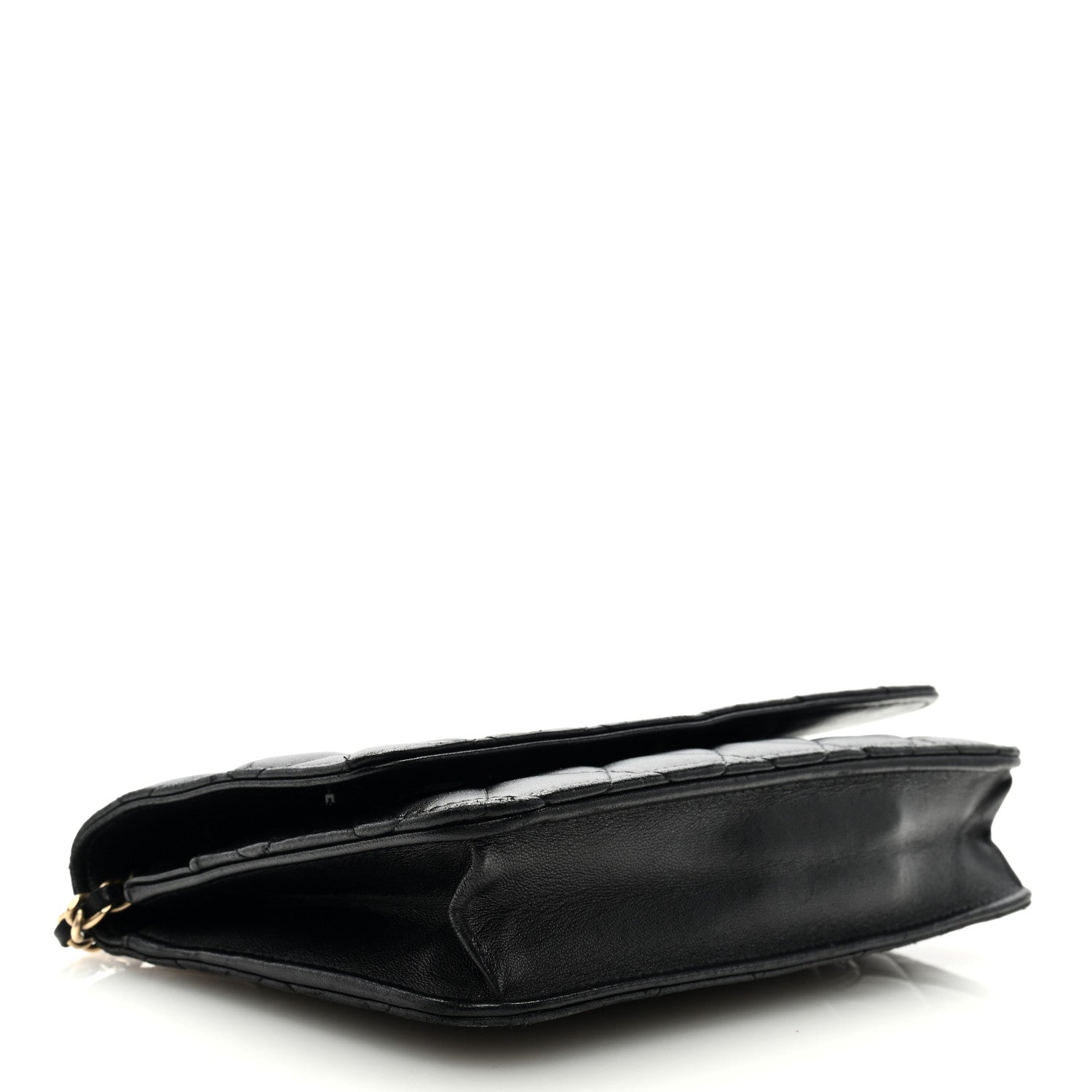 Chanel Lambskin Quilted Wallet On Chain WOC Black 4 of 9