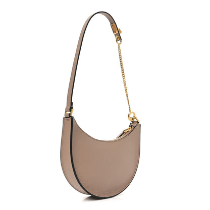 Valentino Garavani Grainy Calfskin Mini Vlogo Hobo Bag Rose Cannelle 3 of 9