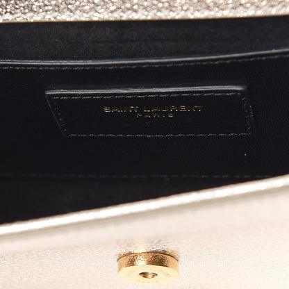 Saint Laurent Metallic Calfskin Small Classic Monogram Kate Satchel Pale Gold 8 of 9