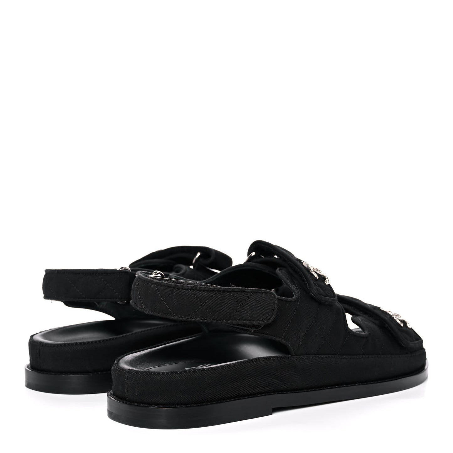 Denim Velcro Dad Sandals 41.5 Black