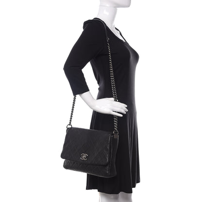 Chanel Calfskin Quilted Couture Messenger Black 2 of 10