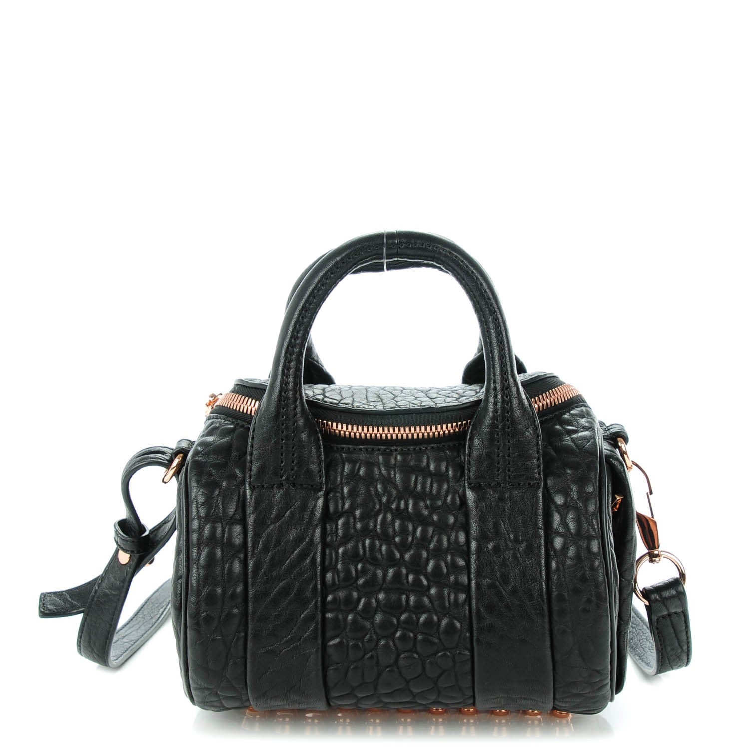 Alexander Wang Pebbled Lambskin Mini Rockie Black Rose Gold Hardware 1 of 8