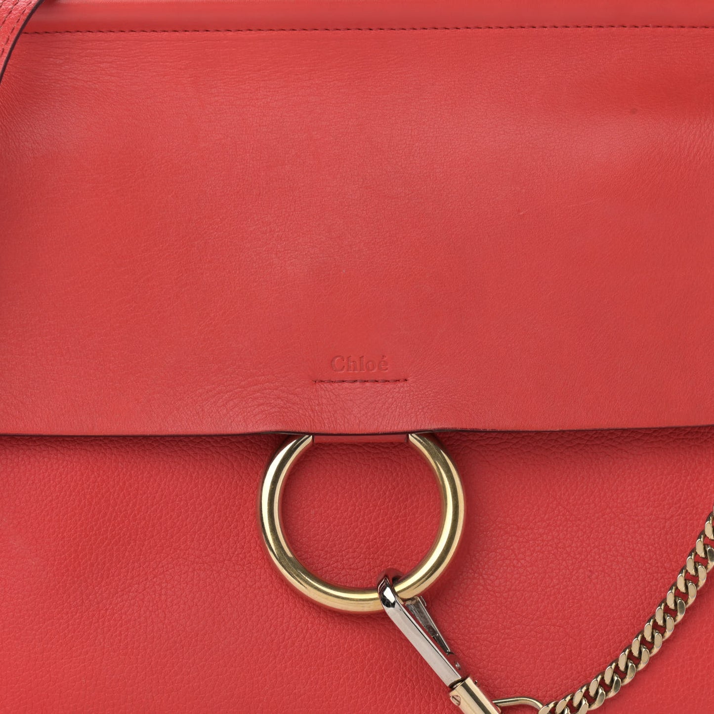 Calfskin Medium Faye Shoulder Bag Red