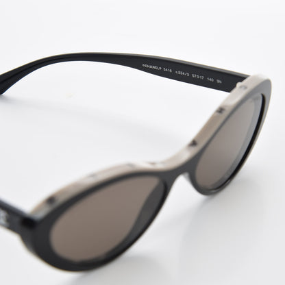 Chanel Acetate Oval Sunglasses 5416 Black 6 of 9