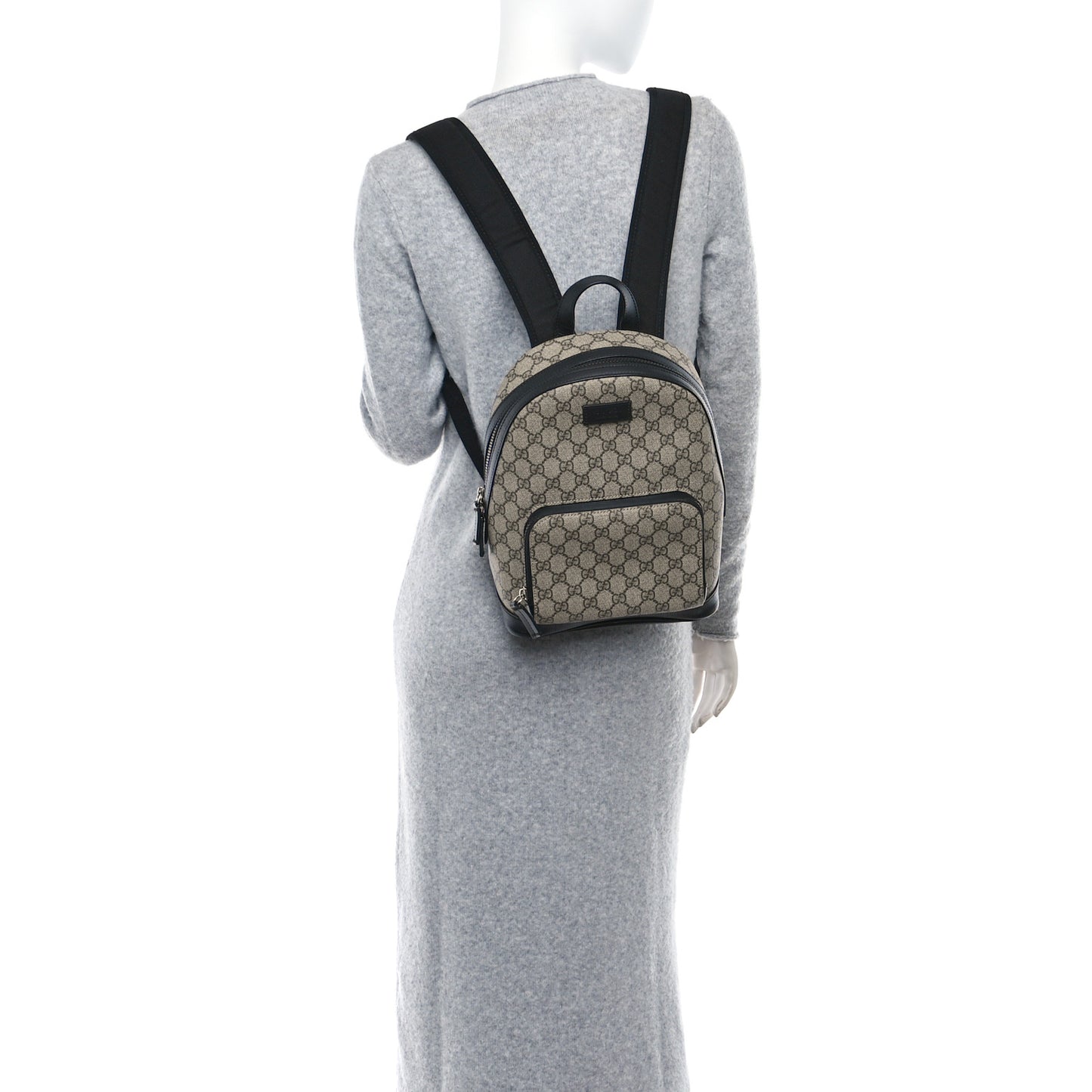 GG Supreme Monogram Small Eden Day Backpack Black