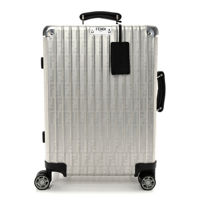 Fendi X RIMOWA Aluminum FF Print Roll Away Carry On Luggage Silver 1 of 10