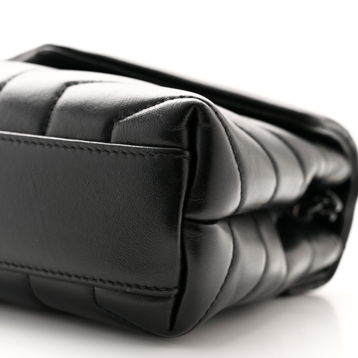 Saint Laurent Calfskin Y Quilted Monogram Monochrome Toy Loulou Crossbody Bag Black 10 of 10