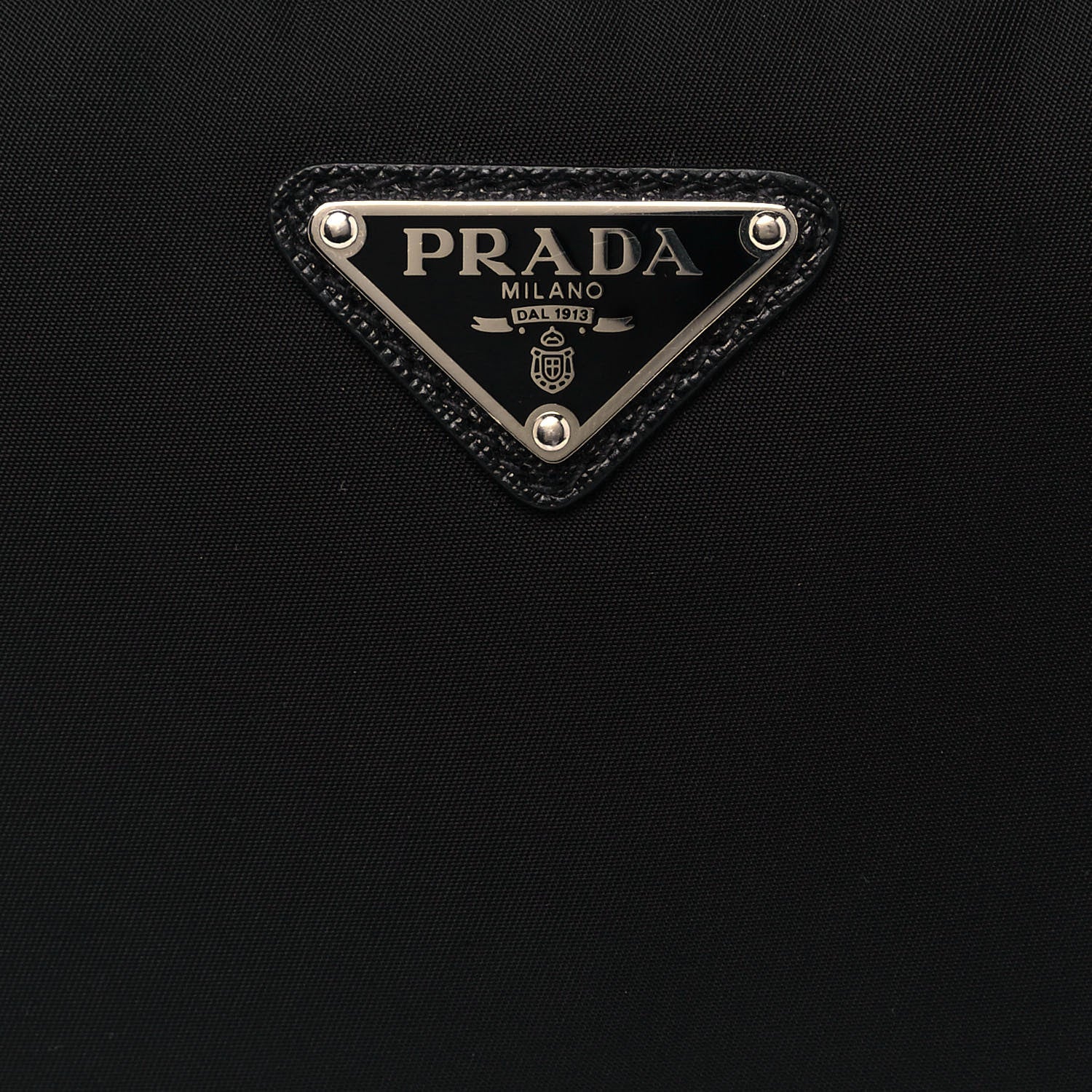 Prada Tessuto Nylon Saffiano Pocket Zippered Shoulder Bag Black 7 of 9