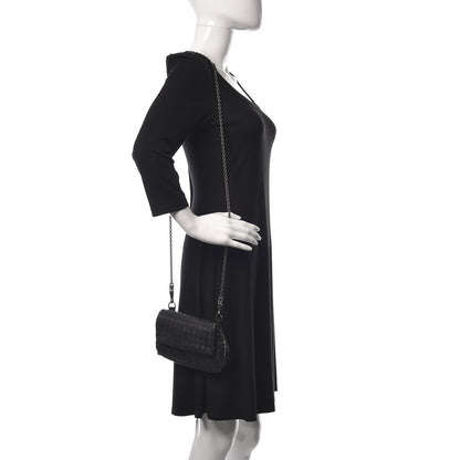 Bottega Veneta Nappa Intrecciato Mini Messenger Bag Black 2 of 9