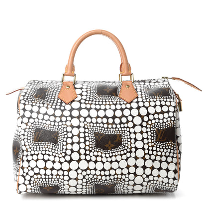 Louis Vuitton Monogram Kusama Town Speedy 30 White 1 of 10
