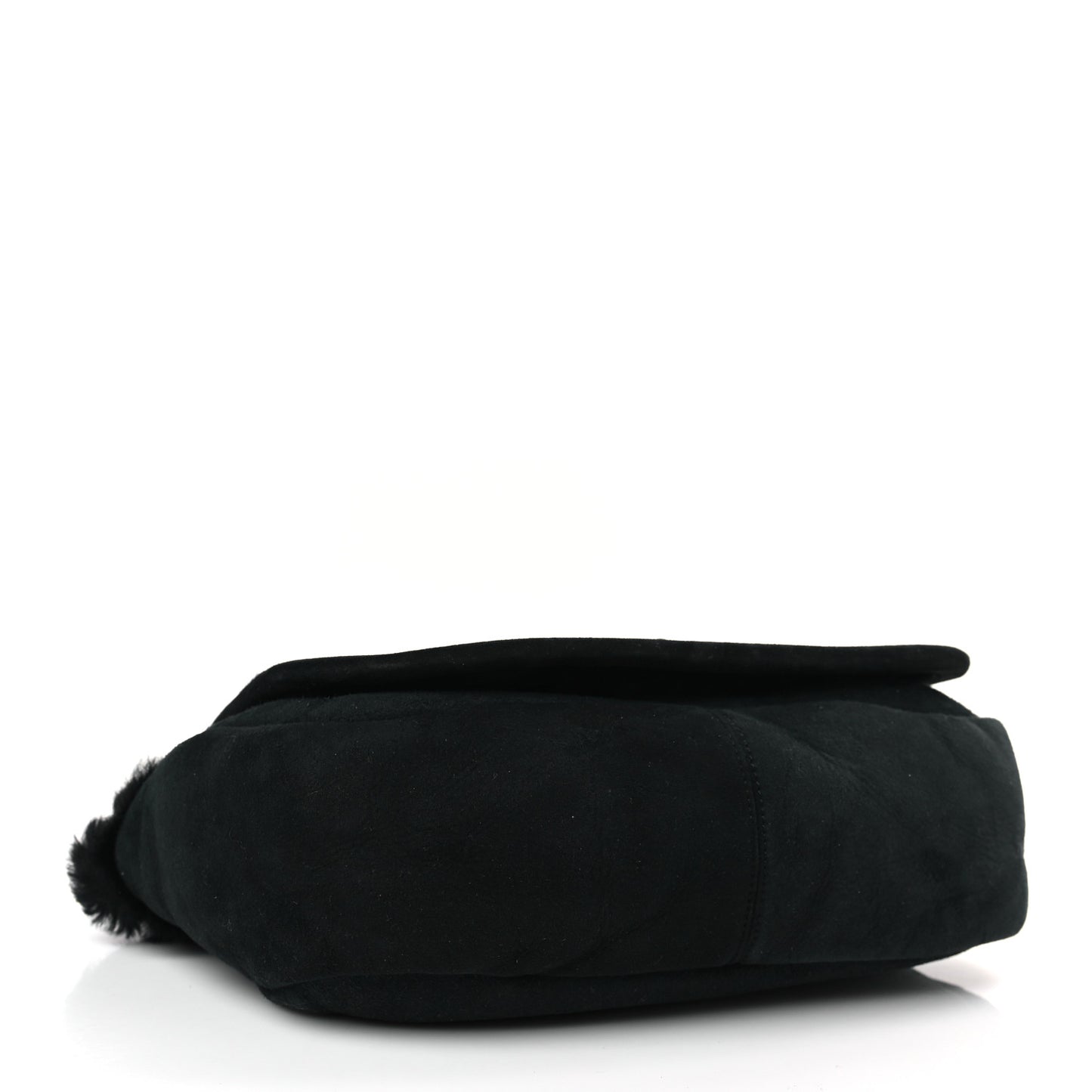 Shearling Quilted Mademoiselle Flap Black