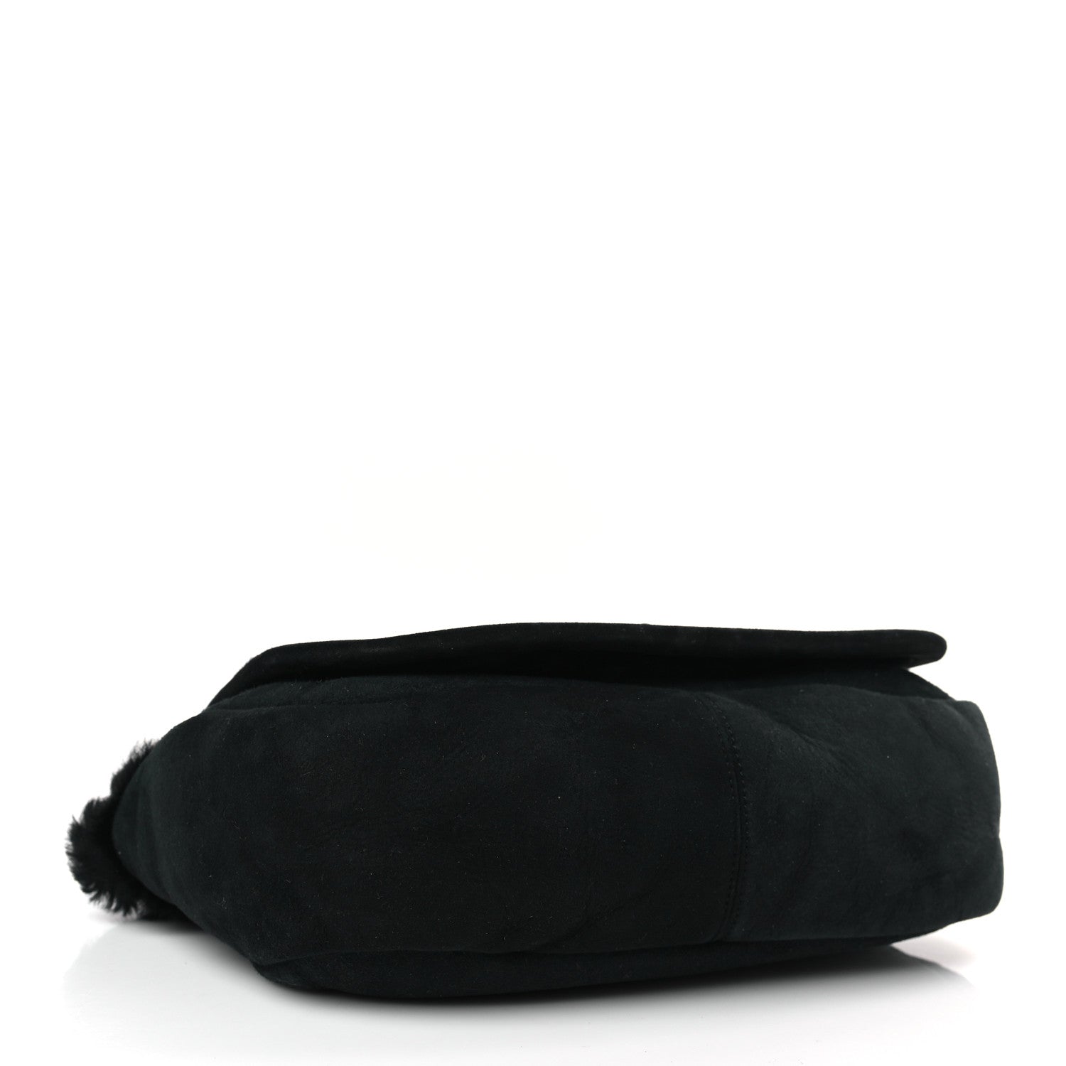 Chanel Shearling Quilted Mademoiselle Flap Black 4 of 9