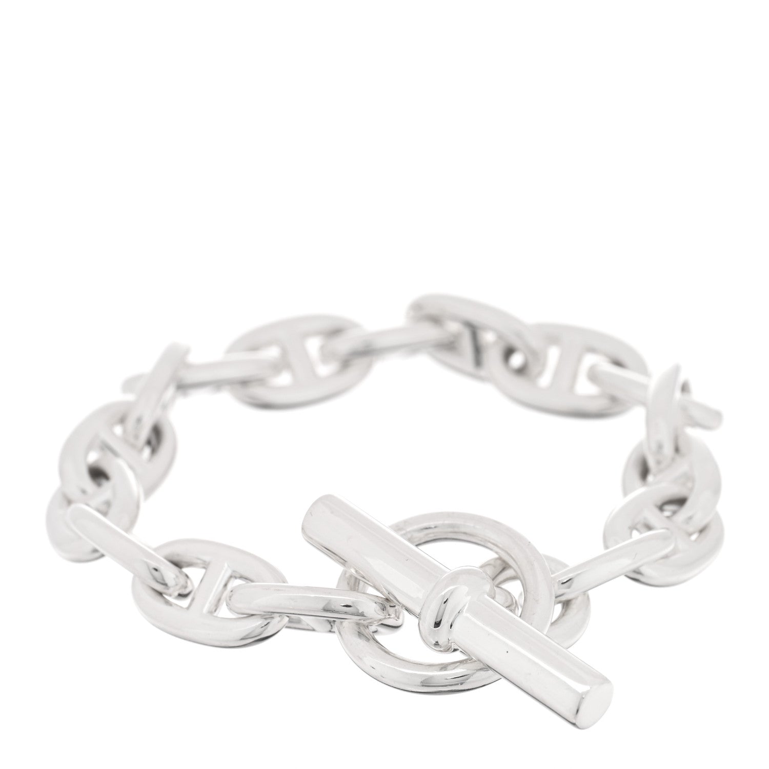 Hermes Sterling Silver MM Chaine d'Ancre Bracelet 1 of 4
