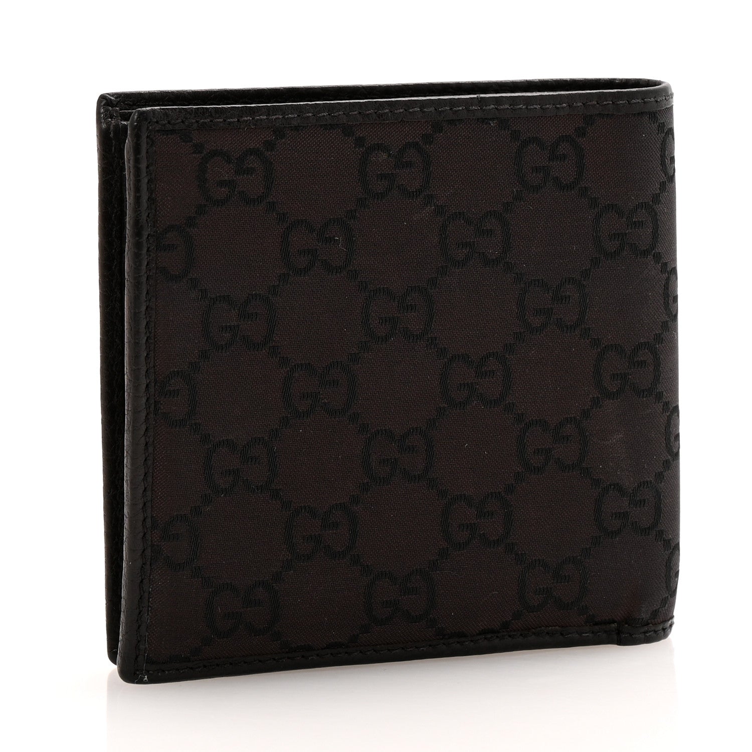 Gucci Nylon Monogram Bi-Fold Wallet Brown 3 of 9