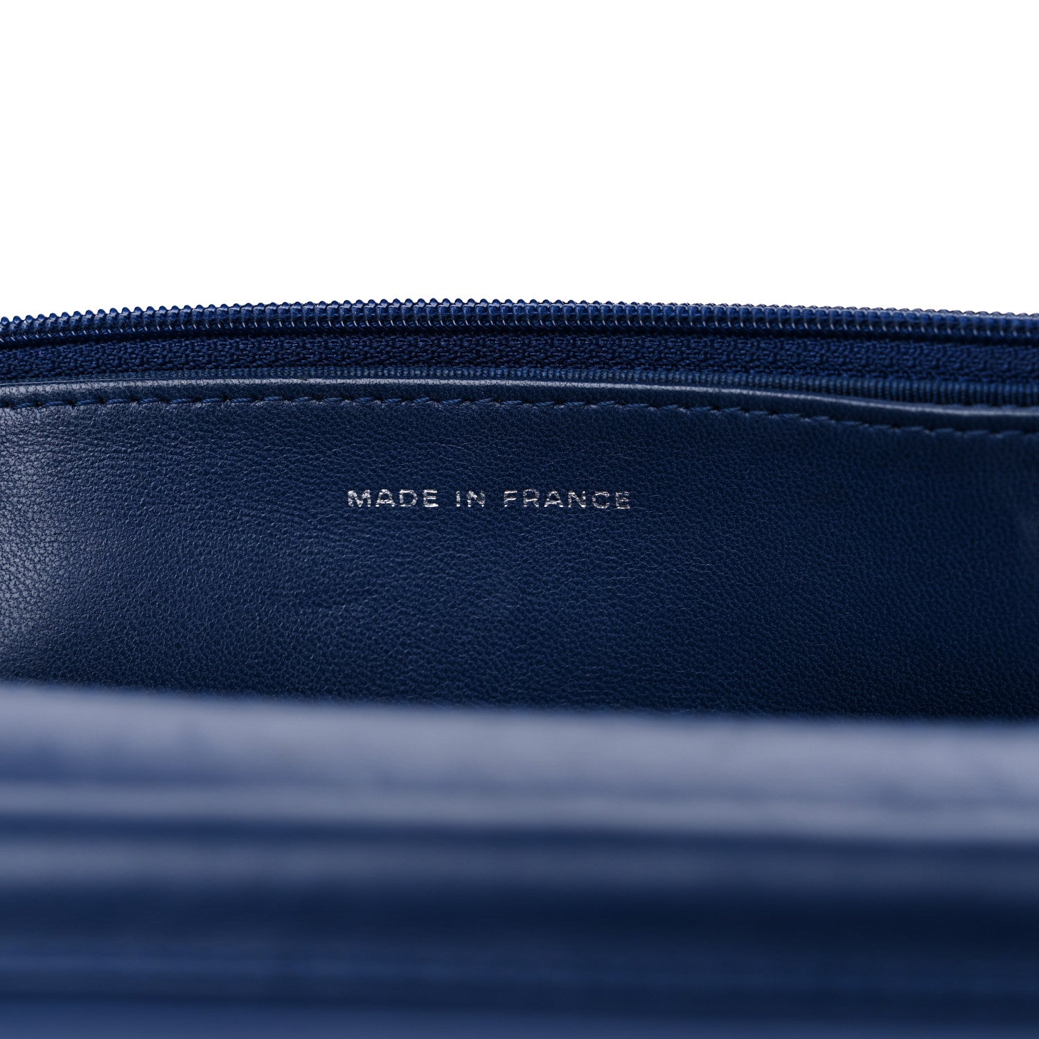 Chanel Perforated Lambskin Quilted Wallet On Chain WOC Blue 7 of 17