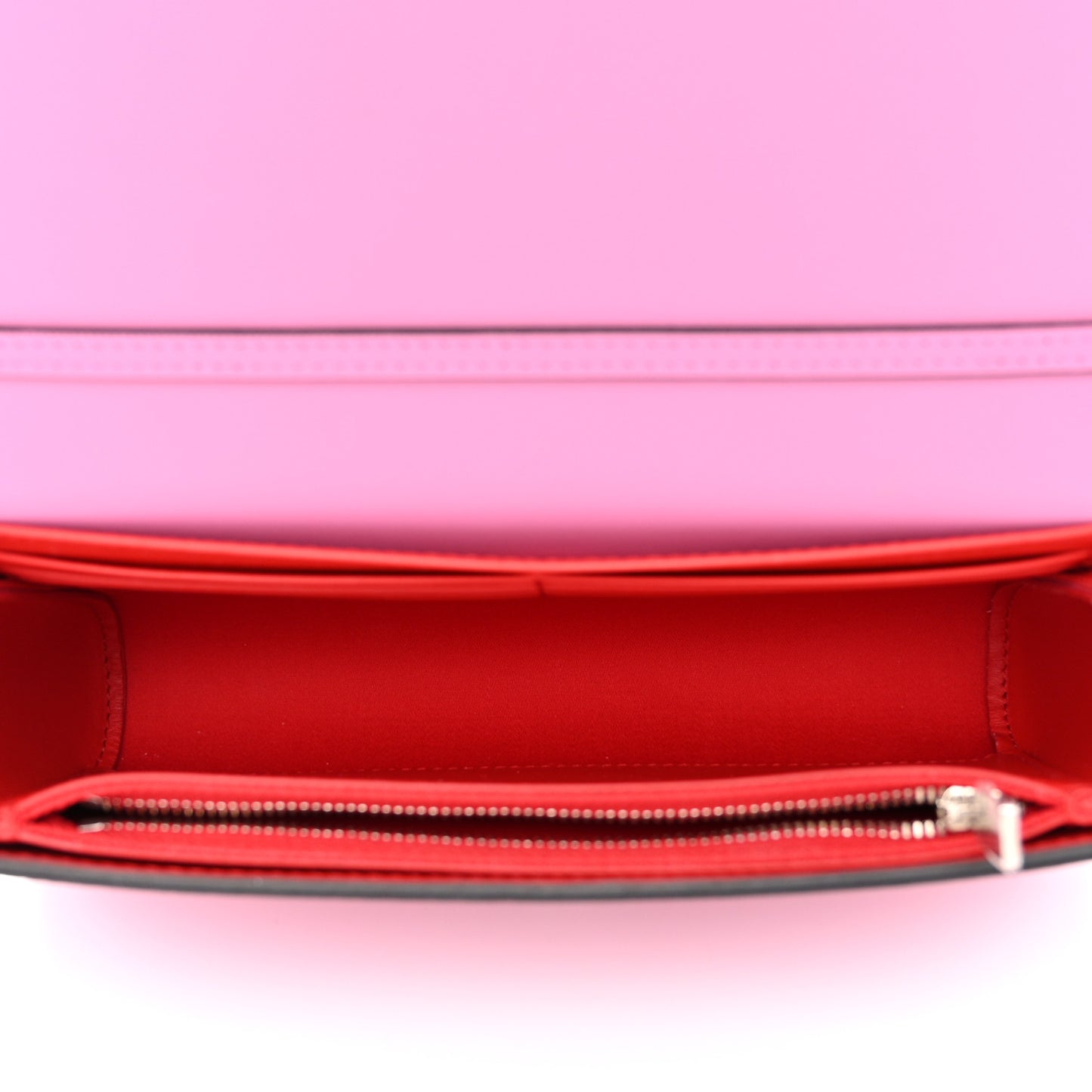 Grained Calfskin Spikes Paloma Clutch Pink
