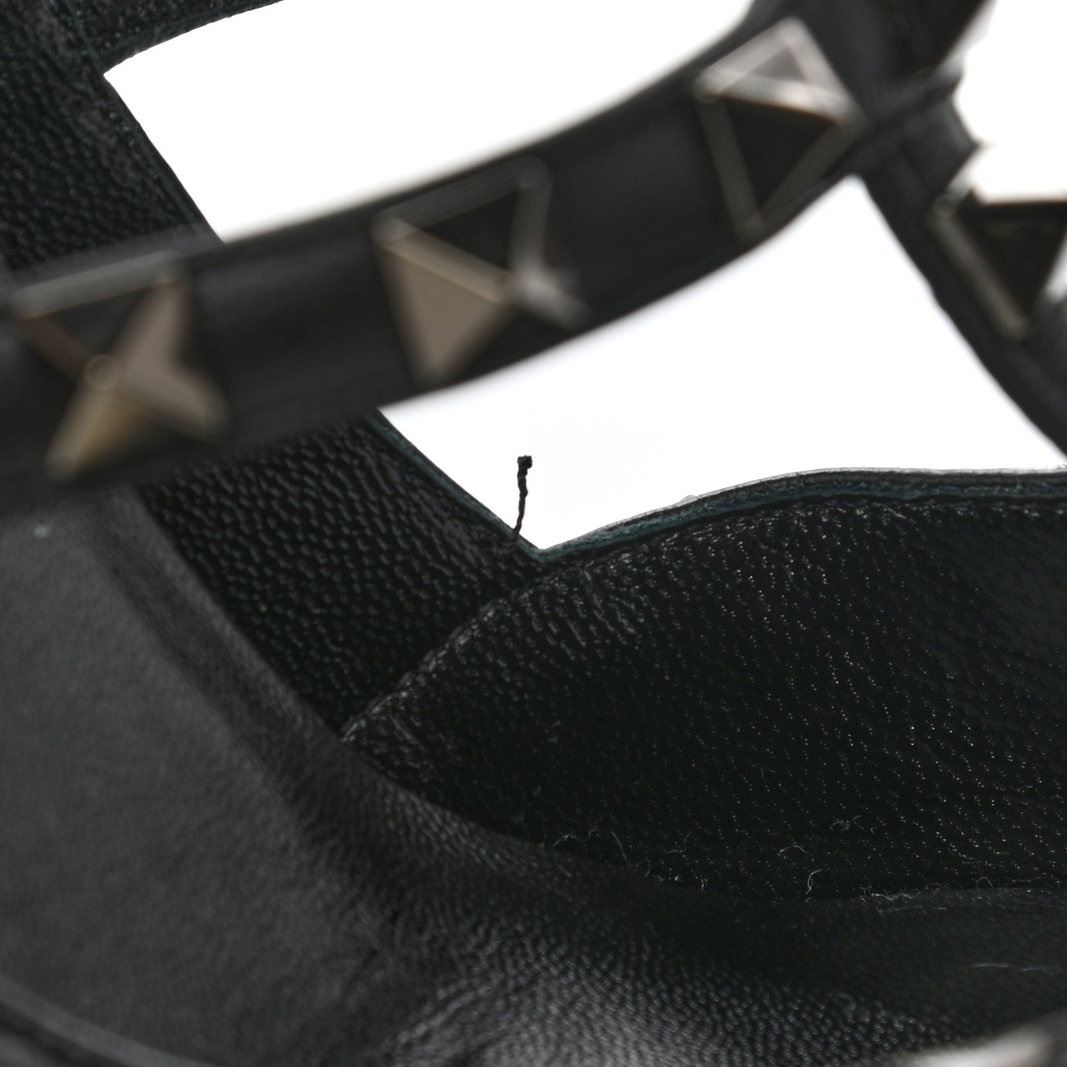 Valentino Garavani Calfskin Nappa Rockstud Ankle Strap 100mm Pumps 37.5 Black 8 of 9