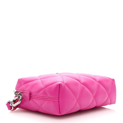 Balenciaga Nappa Calfskin Quilted XS Touch B Camera Shoulder Bag Fuchsia 4 of 8