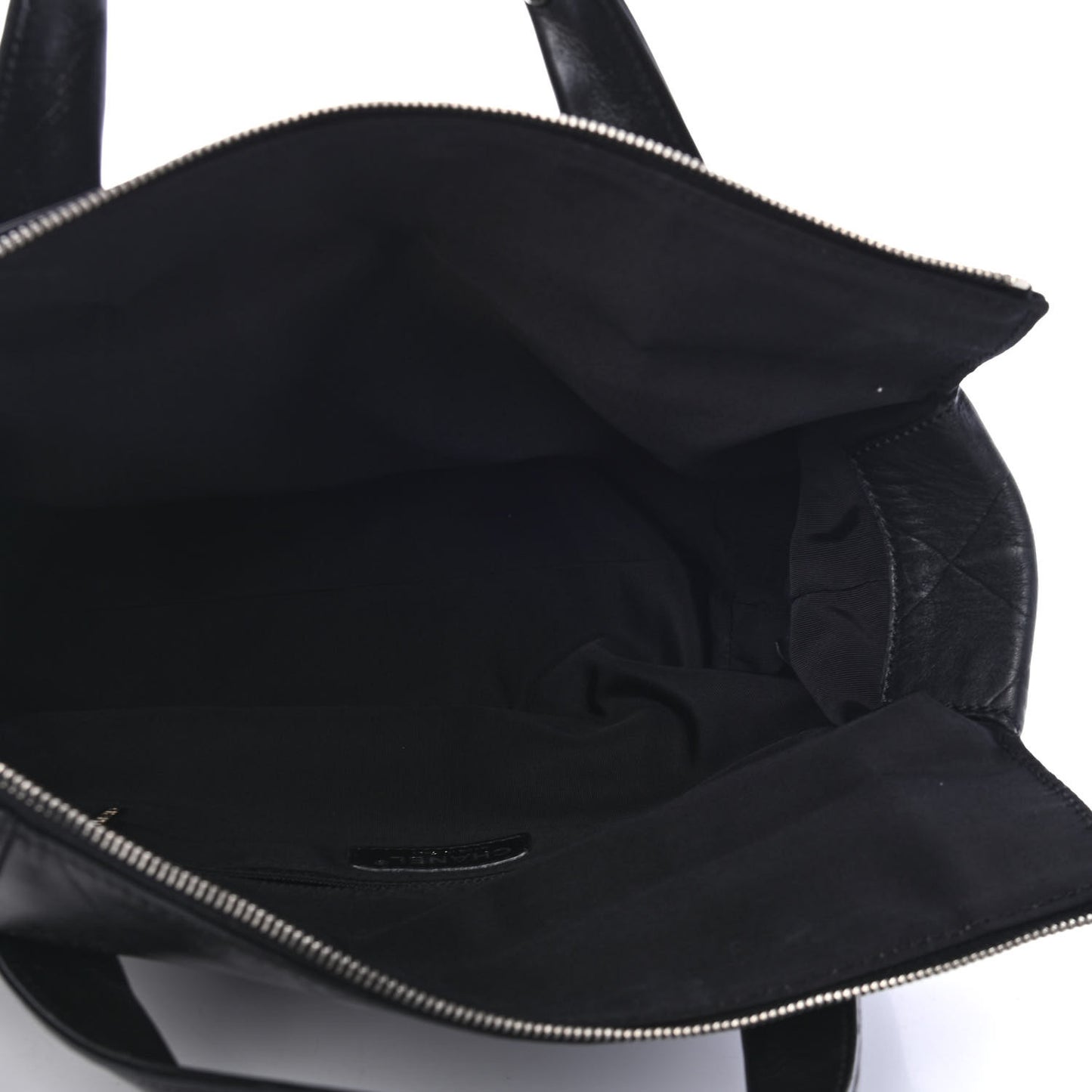 Calfskin Chevron CC All Day Long Boston Black