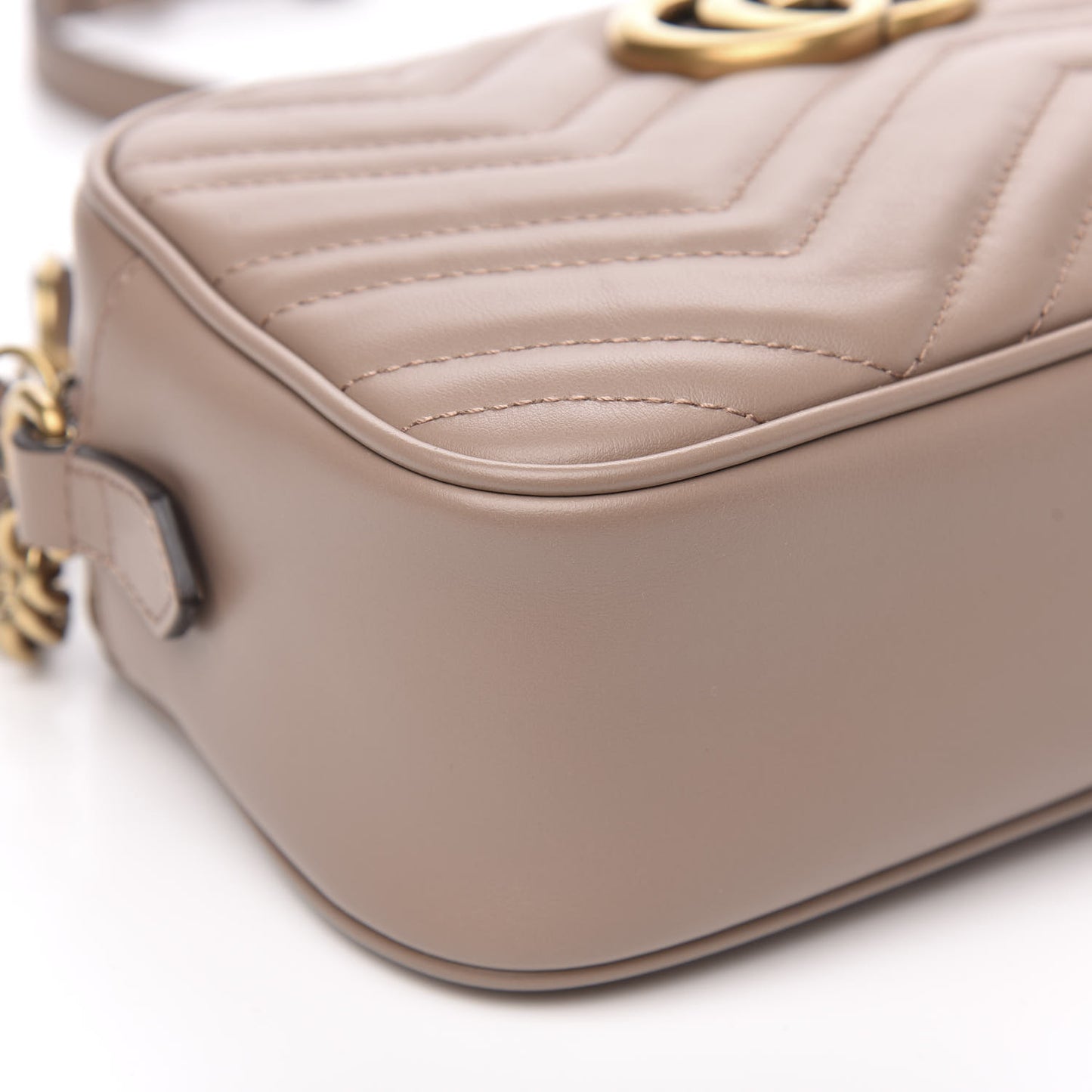 Calfskin Matelasse Small GG Marmont Chain Shoulder Bag Porcelain Rose
