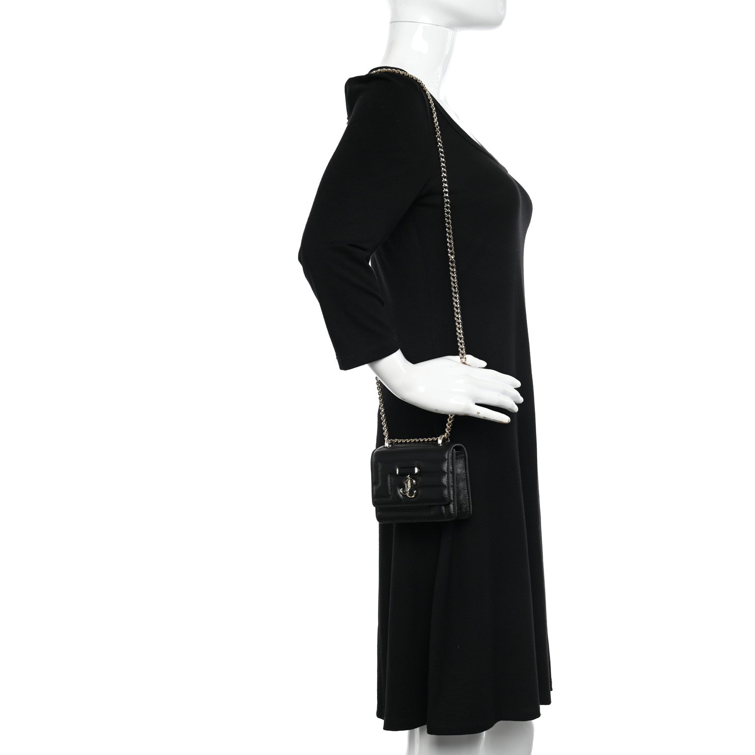 Jimmy Choo Nappa Quilted Varenne Micro Avenue Quad Black 2 of 8