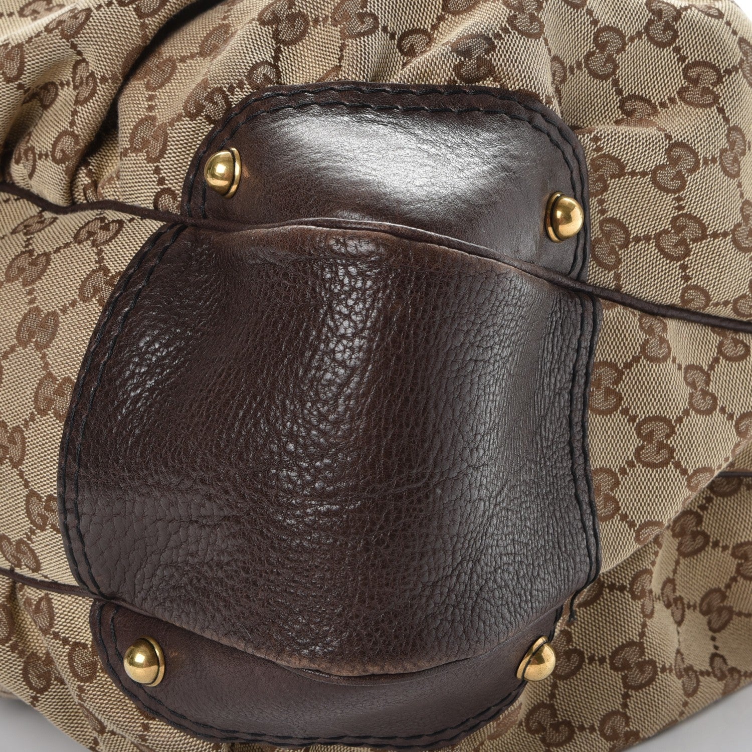 Gucci Monogram Large Jockey Hobo Dark Brown 10 of 10