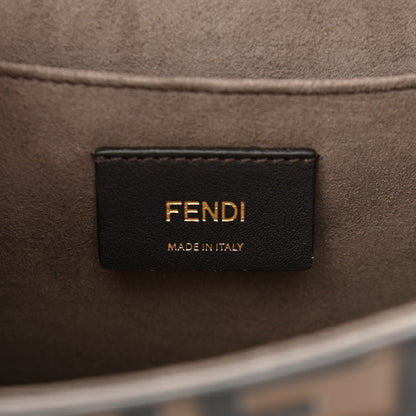 Fendi Vitello Century F is Fendi Bi-Color FF 1974 Embossed Kan I Shoulder Bag Maya Black 6 of 11