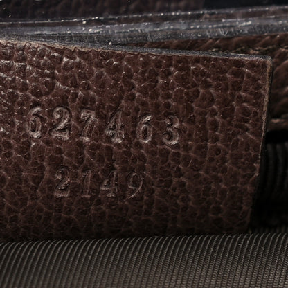 Gucci GG Supreme Monogram Textured Calfskin Web Ophidia Vanity Cosmetic Case Beige Ebony New Acero 9 of 11
