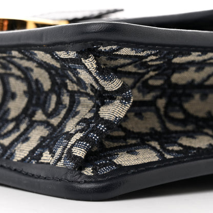 Christian Dior Oblique 30 Montaigne Flap Bag Blue 10 of 12