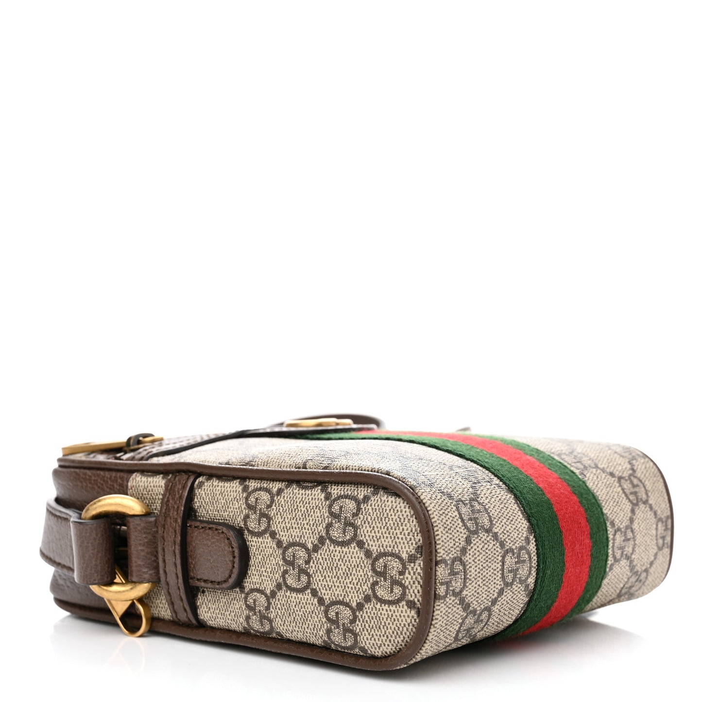 GG Supreme Monogram Web Mini Ophidia Messenger Brown