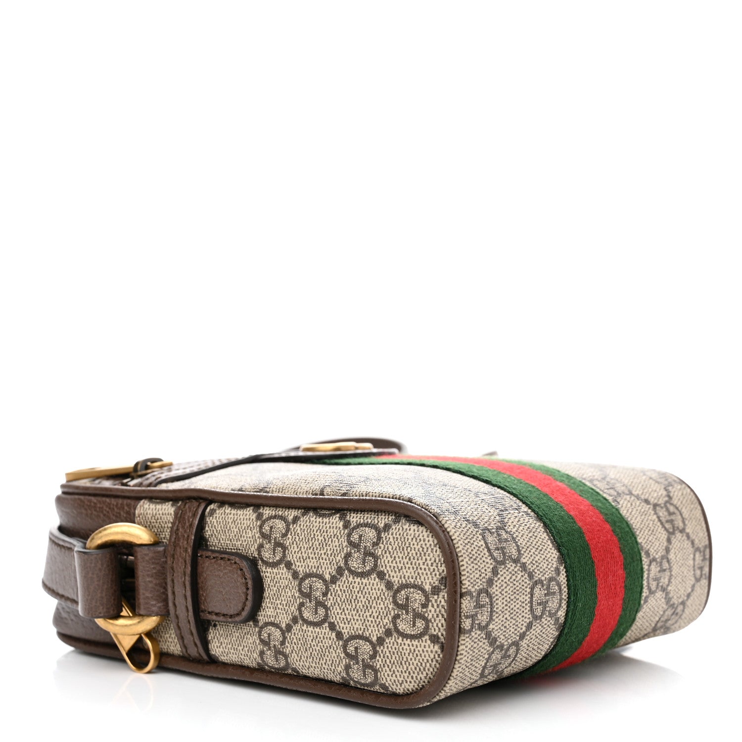 Gucci GG Supreme Monogram Web Mini Ophidia Messenger Brown 4 of 10