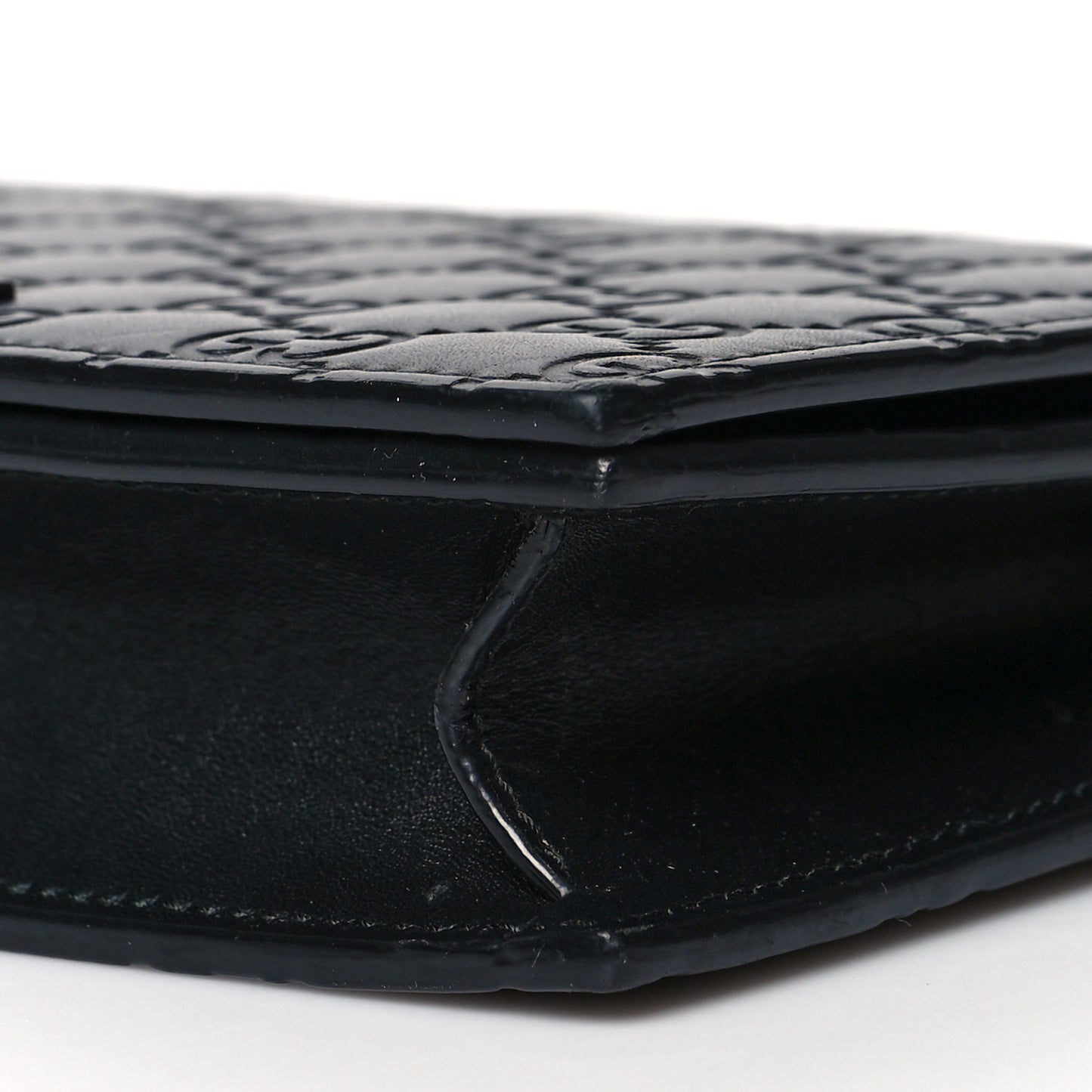 Guccissima Signature Bowy Chain Wallet Black