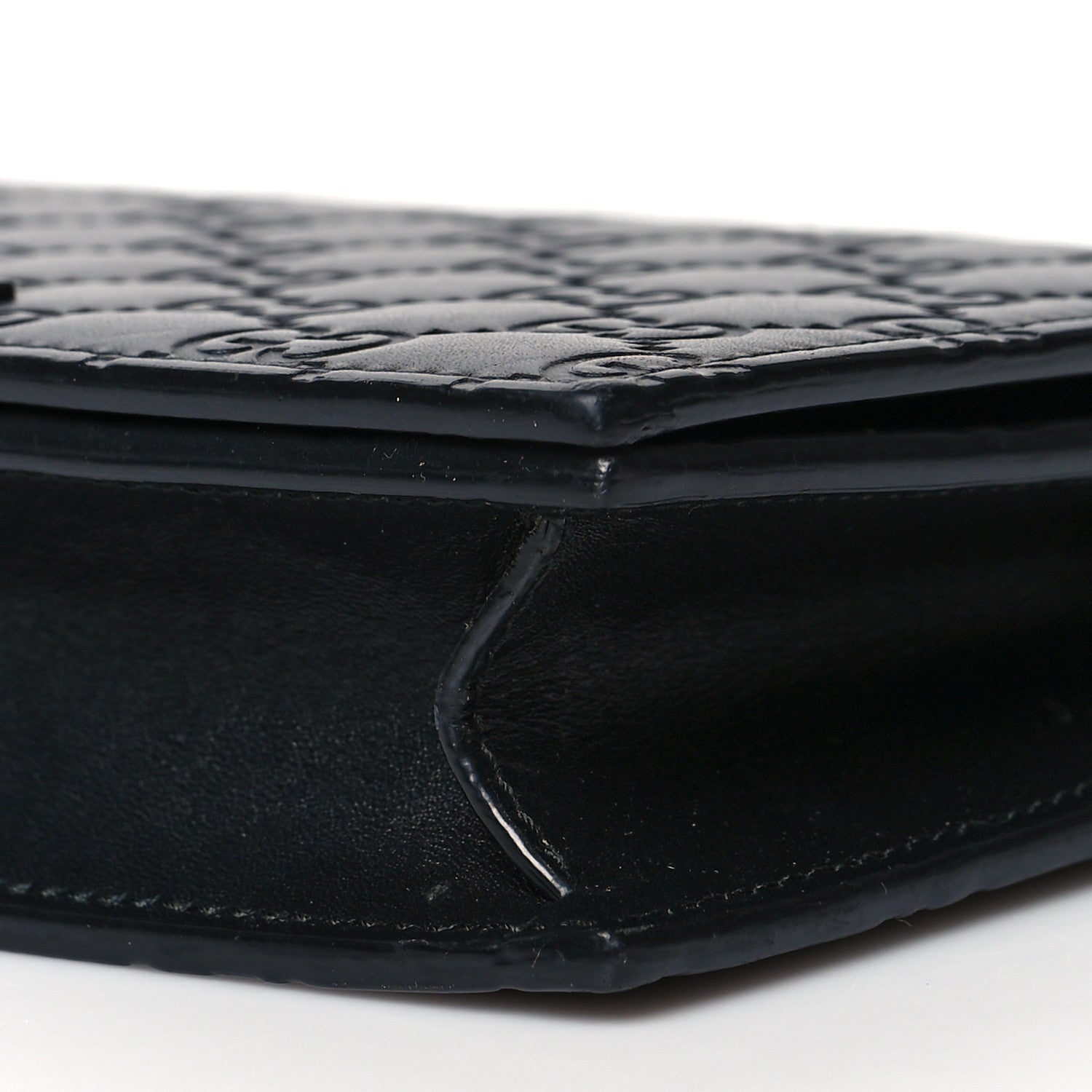Gucci Guccissima Signature Bowy Chain Wallet Black 8 of 9