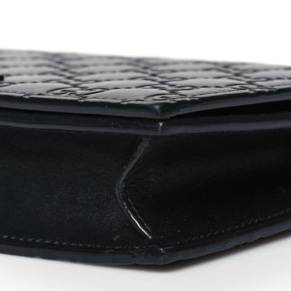 Gucci Guccissima Signature Bowy Chain Wallet Black 8 of 9