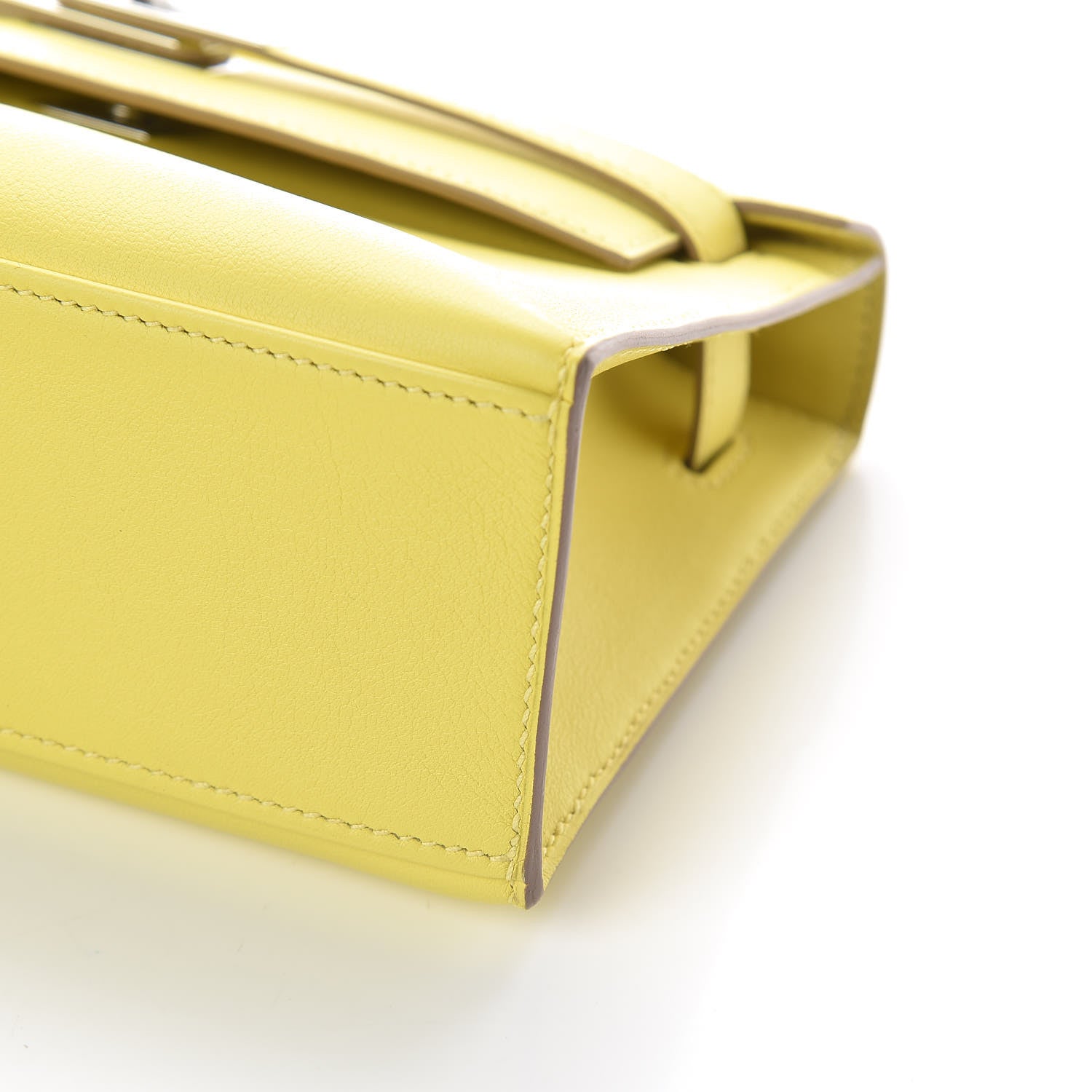 Hermes Swift Kelly Pochette Clutch Lime 19 of 19