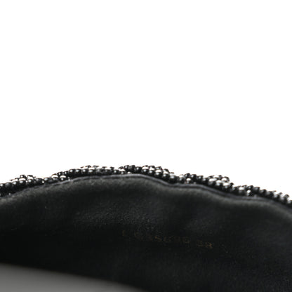 Chanel Lambskin Pearl Beaded Woven Slides 38 Black 9 of 10
