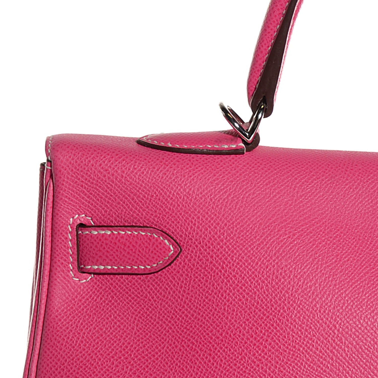 Hermes Epsom Candy Kelly Retourne 35 Rose Tyrien Rubis 18 of 26