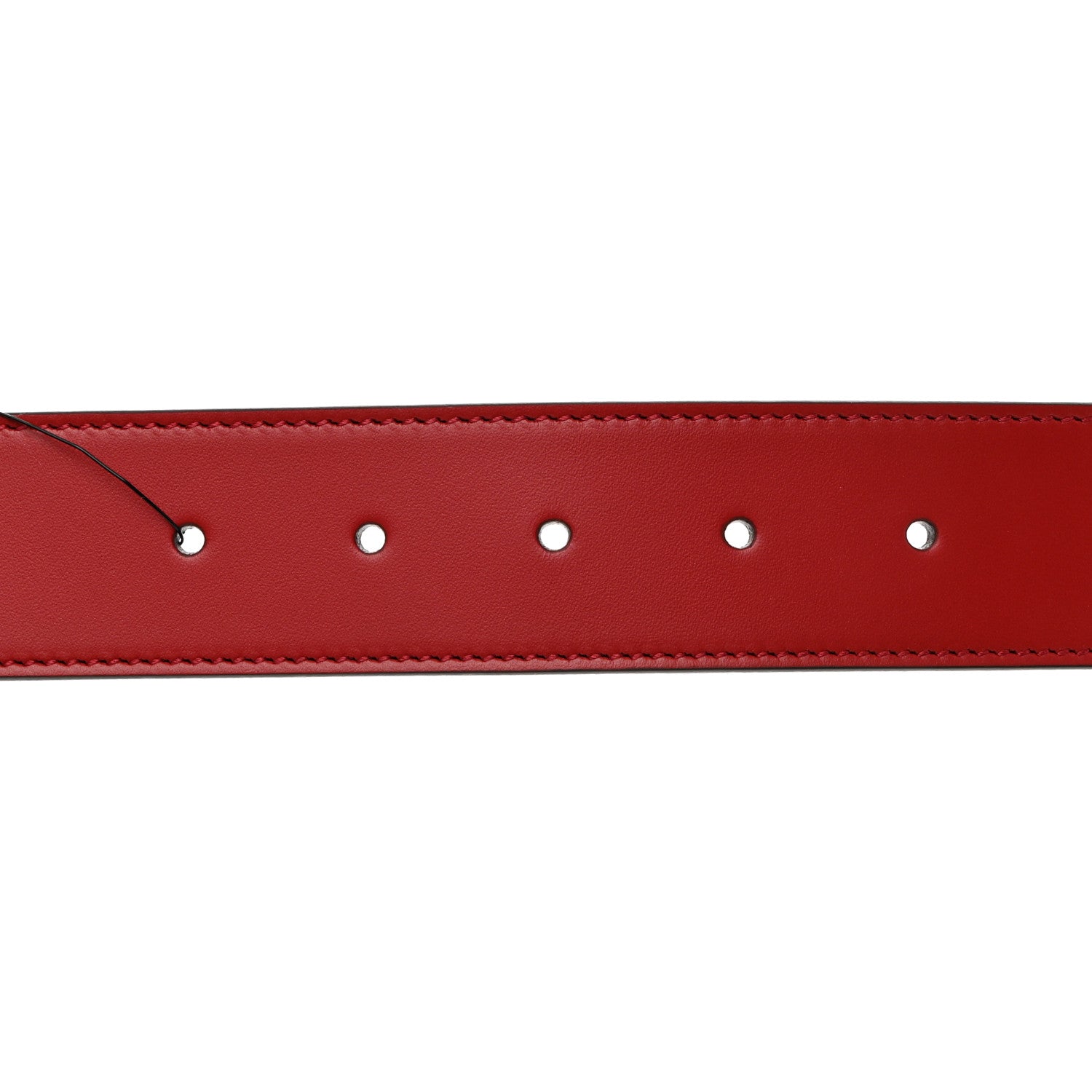 Gucci Selleria Calfskin Mens Interlocking G 37mm Belt 100 40 Rosso 5 of 6