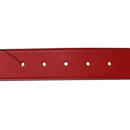 Gucci Selleria Calfskin Mens Interlocking G 37mm Belt 100 40 Rosso 5 of 6